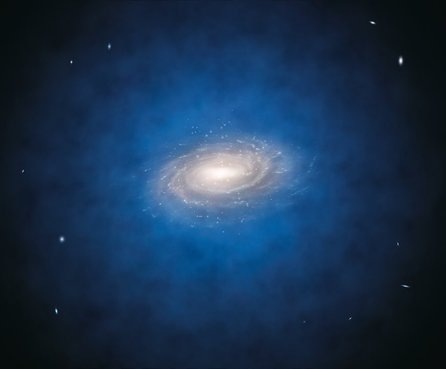 Artist’s impression of Milky Way galaxy and its halo. • Credit: ESO/L. Calçada